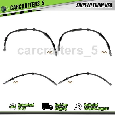 4 Front Rear Brake Hydraulic Hose For 2012 Mercedes-Benz ML350 4.7L - Image 1 of 4