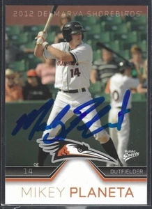 2012 MultiAd Sports Delmarva Shorebirds #21 Mikey Planeta IP auto signed card - Picture 1 of 1
