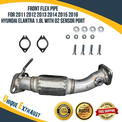 Tubo flexible delantero para Hyundai Elantra 2011-2016 1,8 L con puerto sensor O2 Foto 1 de 4