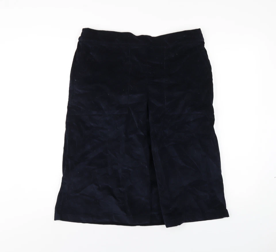 Cotton Traders Womens Blue Cotton A-Line Skirt Size 14 - Image 1 of 4