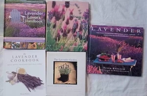 LOT Five Hard & Soft back Books on LAVENDER Growing, Cooking, Crafting and More! - Bild 1 von 4
