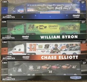 Nascar Authentics Hendrick Motorsports Stewart Haas Racing Semi Car Hauler 1:64 - Bild 1 von 5