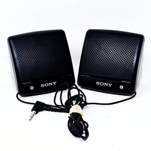 Sony SRS-7 Mini Stereo Speaker System for Walkman/computer/IPOD/MP3 & CD Players - Picture 1 of 10