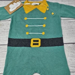 NWT Angel Dear Baby Boy Elf Knit Romper Size 0-3 months - Picture 1 of 4