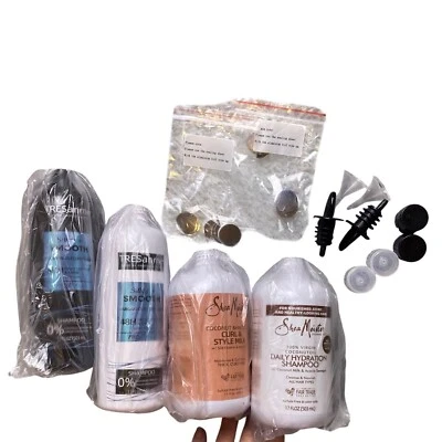 Shea Moisture Shampoo Lot Hydration Curl Style Mix Coconut Oil empty bottles - Image 1 of 4