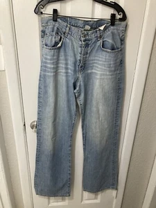 Lucky Brand  Low Rise Easy Fit Flare Leg Vintage 14/32 90s Boho School - Picture 1 of 8