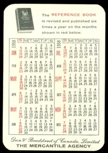 1958 POCKET CALENDAR DUN & BRADSTREET - Picture 1 of 1