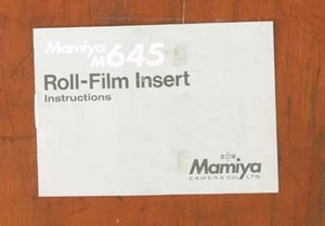 MANUAL DE INSERCIÓN DE PELÍCULA ROLLO MAMIYA M645/47204 - Imagen 1 de 1