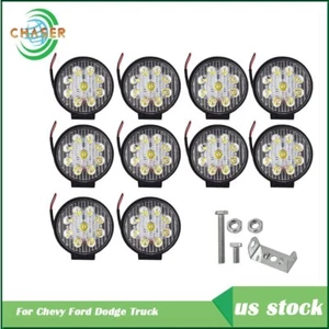 5Pair 27W 4inch Round LED White Work Lights Fog Driving Light 12V - Picture 1 of 11
