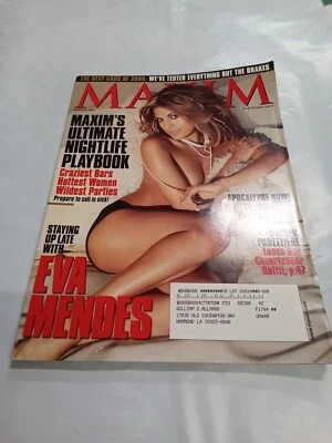 MAXIM Magazine November 2007 EVA MENDES HAYDEN PANETTIERE - Image 1 of 2
