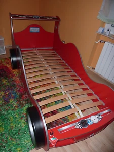 Cilek Autobett Racer rot inkl. Lattenrost mit Schlüssel und Licht 90x190 cm Top! - Bild 1 von 11