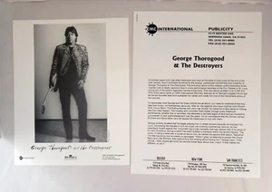 George Thorogood 1999 Publicity Paper and 8 x 10 Glossy - Picture 1 of 4
