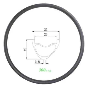 Llanta de carbono 29er MTB XC 24 28 32H cubierta sin pintura rueda tubeless - Imagen 1 de 10