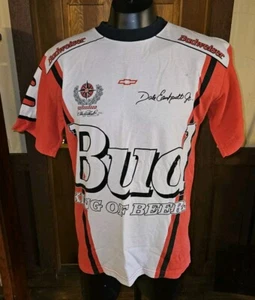 Vintage Chase Authentics Dale Earnhardt Jr Bud King Of Beers AOP 1999 M T-Shirt - Picture 1 of 4