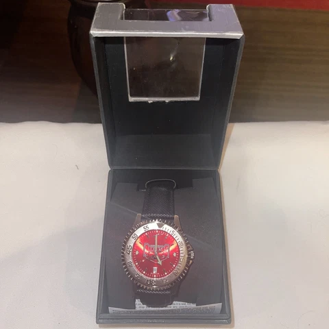 Sun Time Arkansas Razorbacks Sport Steel AnoChrome Mens Watch Needs Battery New Cover