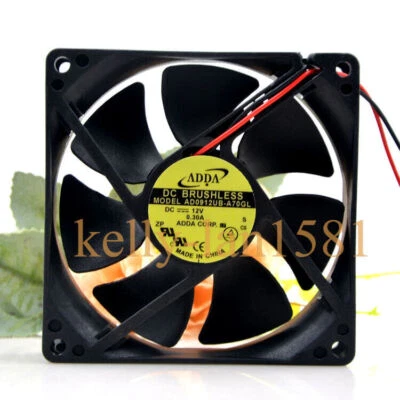 1pc ADDA AD0912UB-A70GL 12V 0.3A 9cm 9225 Double Ball 2-wire Cooling Fan - Image 1 of 2