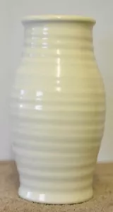 Bourne Denby White Ribbed Vase 8.5” Tall - Picture 1 of 3