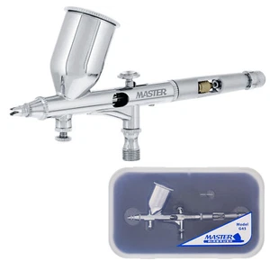 MASTER Elite 1/2oz Cup 0.2 Fine Detail Dual-Action Gravity AIRBRUSH Auto Paint - Picture 1 of 5