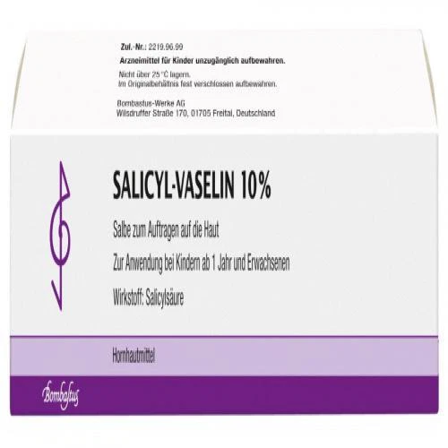 BOMBASTUS-WERKE AG SALICYL VASELIN 10% Salbe 100ml PZN 1569972