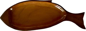 Holz Fisch Tablett, Schmuckschale oder Wurstwaren Brett, schöne Maserung Vintage. - Bild 1 von 12