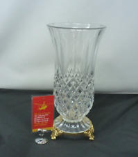 Killarney Cut Glass Vase with Gold Base                                    F2