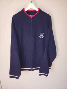 NWOT Ralph Lauren Chaps Navy Long Sleeve Full Zip Sweater - Men's XL - NICE! - Picture 1 of 5