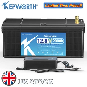 12V 200Ah LiFePO4 Lithium Battery 200A BMS for Solar RV Off-grid+7A Charge - Picture 1 of 19