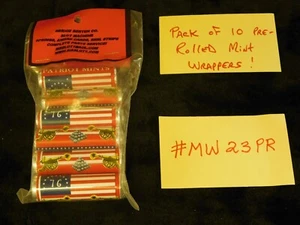 REPO MINT WRAPPERS ANTQ SLOT MACHINE ROLLED PATRIOT MINTS 10 PACK MW#23PR - Picture 1 of 1