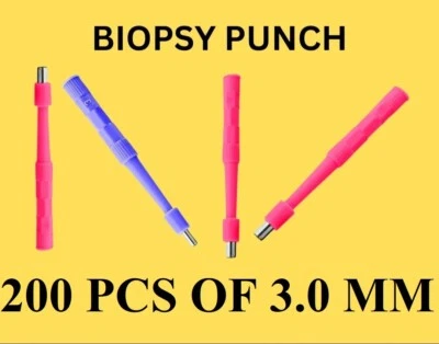 100 Pc of Size 3.0 MM Disposable Sterile Biopsy Punch Micro Dermal Body Piercing - Image 1 of 4