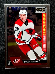 SEBASTIAN AHO RC 2016-17 O-PEE-CHEE PLATINUM MARQUEE ROOKIES #173 67928 - Picture 1 of 2
