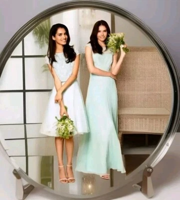 Coast Größe 8 Floris SPITZE mintgrün plissiert MAXI BRAUTJUNGFERN ABSCHLUSSBALL KREUZFAHRTKLEID - Bild 1 von 4