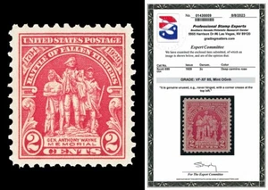 Scott 680 1929 2c Fallen Timbers Mint Graded VF-XF 85 NH with PSE CERT - Picture 1 of 2
