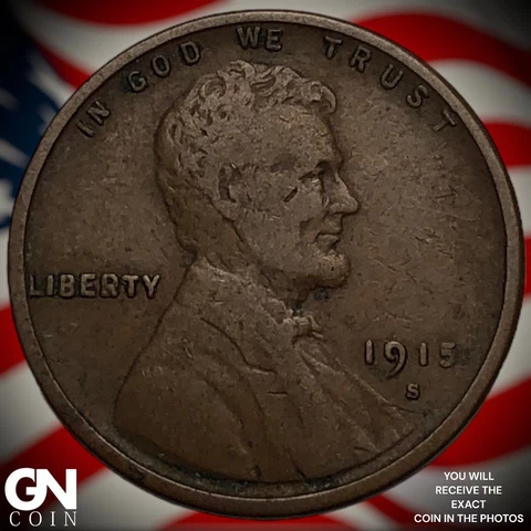 1915 S Lincoln Cent Wheat Penny  Q7716 Cover