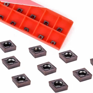 20PCS CCMT060204 Carbide Inserts CCMT0602 For Lathe Turning Tool Holder - Picture 1 of 10