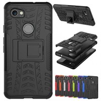 For Google Pixel 2 XL kickstand rugged shockproof dual layer phone case