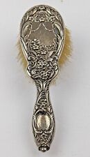 Victorian circa 1890 Dresden by Whiting #4236 STERLING SILVER Hair Brush 7.5" 