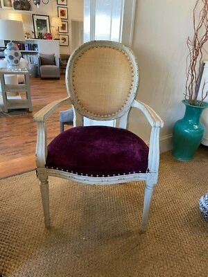 Accent Chair With Purple Velvet Seat - Image 1 of 4