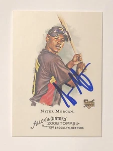 Nyjer Morgan SIGNED AUTOGRAPH 2008 Topps Allen Ginter Pittsburgh Pirates RC - Picture 1 of 2