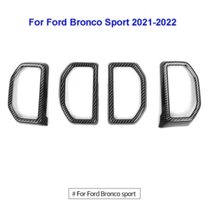 4Pcs Carbon Fiber ABS Air Vent Outlet Cover For Ford Bronco Sport 2021-2022 New - Picture 1 of 7
