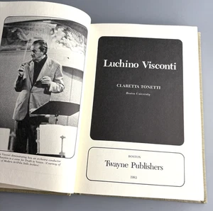 Luchino Visconti - Claretta Tonetti -Bibliography Filmography - First Printing - Imagen 1 de 5