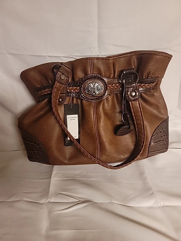 Bolso de mano Bueno Collection cuero sintético marrón. Nuevo con etiquetas. Nunca usado Foto 1 de 4