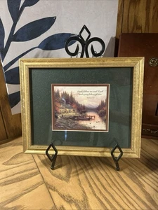 Thomas Kinkade Lithograph In Gold Frame Cert. O Auth End Of The Day Accent Print - Picture 1 of 11