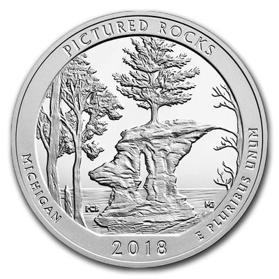 2018 5 oz Silver ATB Pictured Rocks National Lakeshore, MI - Image 1 of 4