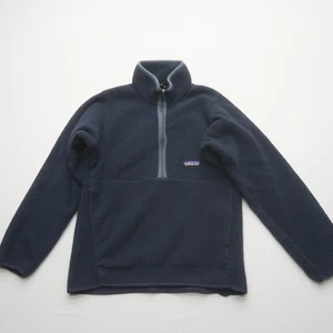 Patagonia Mens Synchilla Fleece Zip Pullover XS Blue Y2K Logo Mock Neck Gorp - Picture 1 of 7
