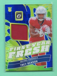 2024 Panini Donruss Optic Trey Benson #FYF-TBN primo anno nuovo MEM Patch RC - Foto 1 di 2