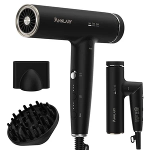Plasma Ion Hair Dryer with Diffuser for Curly Hair, 110000 RPM Professional H... - Picture 1 of 7