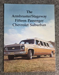 Vtg Armbruster Stageway 15 Passenger Chevrolet Suburban Brochure 1970s - Picture 1 of 4