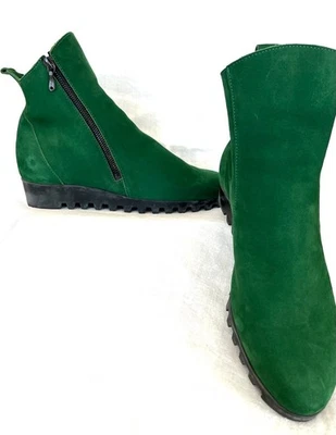 Botines de cuña de gamuza verde esmeralda Arche hechos en Francia talla 39 Foto 1 de 4