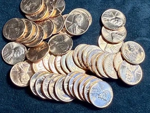 UNCIRCULATED ROLL  BU 1958-D BU Lincoln Wheat Cents Penny 1c .01 COINS 274-6 - Picture 1 of 6
