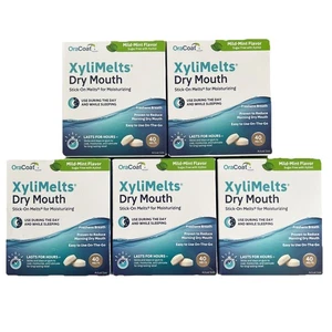 Xylimelts Dry Mouth Discs MILD MINT 40ct (5 pack) 200 tabs! NEW LOOK - Picture 1 of 5
